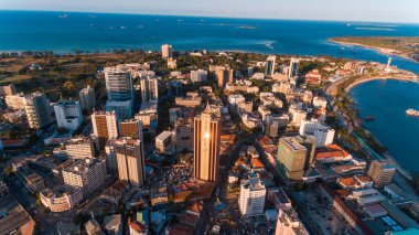 Barış, şehir Dar es Salaam cenneti havadan görünümü