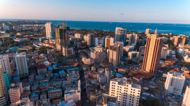 Barış, şehir Dar es Salaam cenneti havadan görünümü