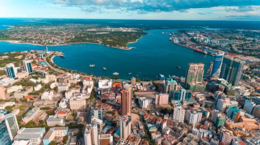 Barış, şehir Dar es Salaam cenneti havadan görünümü