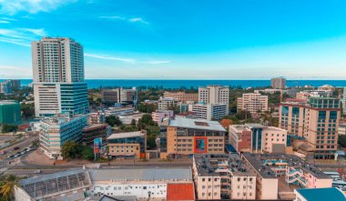 Barış, şehir Dar es Salaam cenneti havadan görünümü
