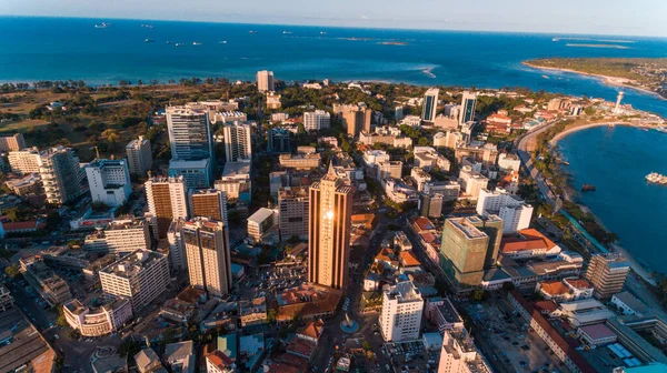 Barış, şehir Dar es Salaam cenneti havadan görünümü