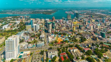 aerial view of the haven of peace, city of Dar es Salaam clipart