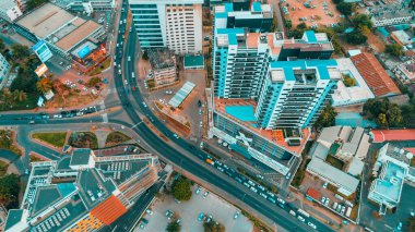 Barış, şehir Dar es Salaam cenneti havadan görünümü