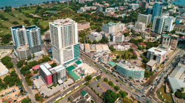 Barış, şehir Dar es Salaam cenneti havadan görünümü
