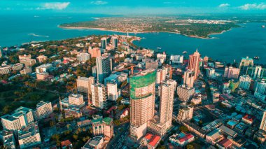 Barış, şehir Dar es Salaam cenneti havadan görünümü