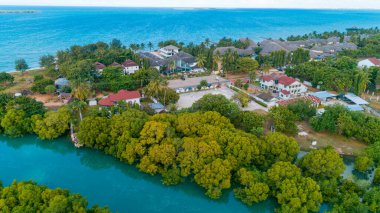 mangrov bataklıkhavadan görünümü , Dar es Salaam şehir