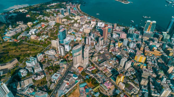 Luchtfoto Van Oase Van Rust Stad Van Dar Salaam — Stockfoto