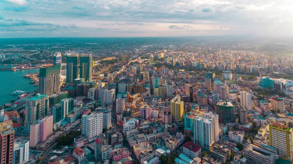 Luchtfoto Van Oase Van Rust Stad Van Dar Salaam — Stockfoto