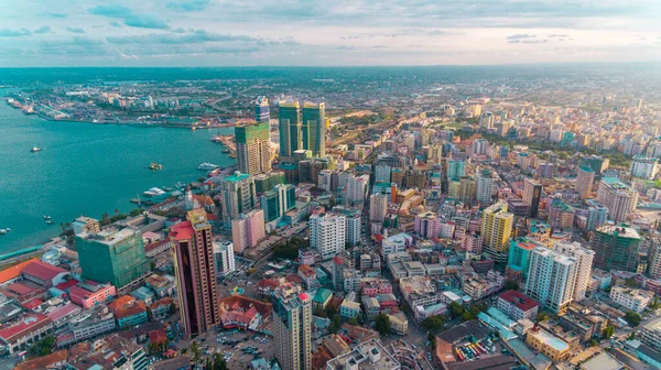 Luchtfoto Van Oase Van Rust Stad Van Dar Salaam — Stockfoto