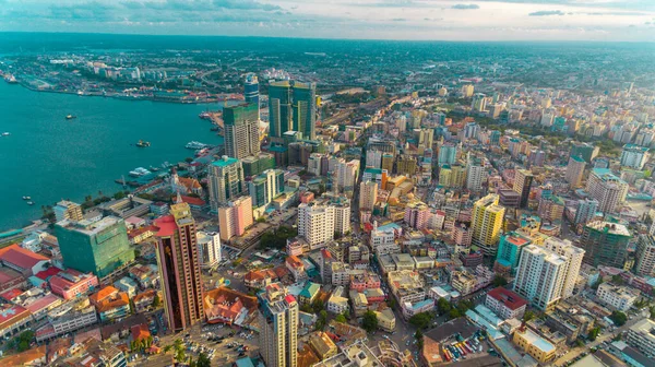 Luchtfoto Van Oase Van Rust Stad Van Dar Salaam — Stockfoto