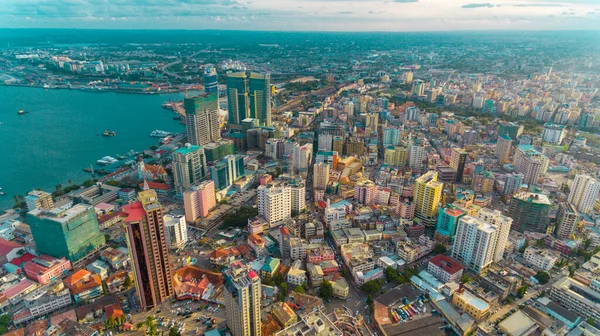 Luchtfoto Van Oase Van Rust Stad Van Dar Salaam — Stockfoto