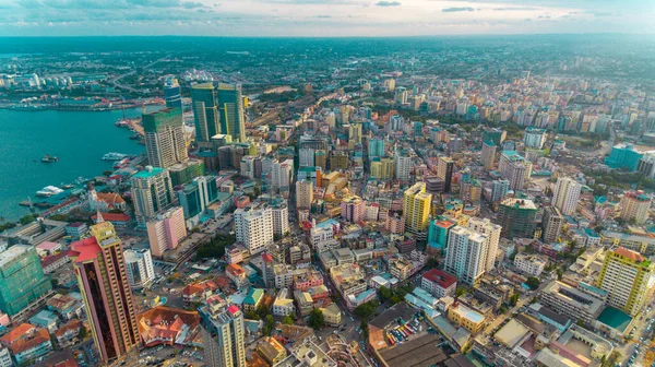 Luchtfoto Van Oase Van Rust Stad Van Dar Salaam — Stockfoto