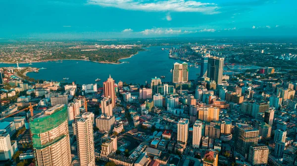 Luchtfoto Van Oase Van Rust Stad Van Dar Salaam — Stockfoto