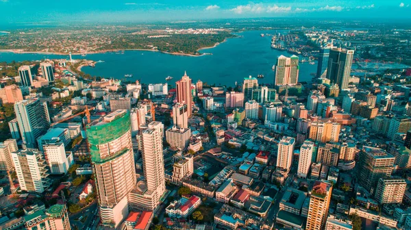 Luchtfoto Van Oase Van Rust Stad Van Dar Salaam — Stockfoto