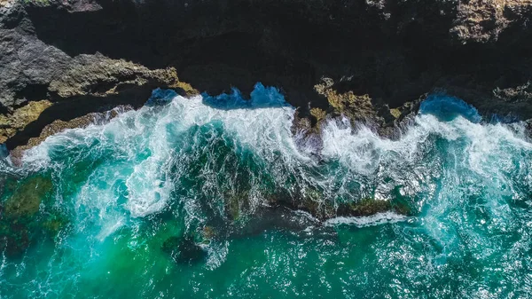 Vista Aérea Das Ondas Oceano Dar Salaam — Fotografia de Stock