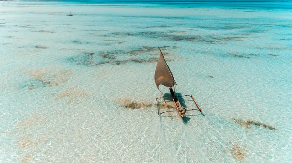 Dhow Dei Pescatori Città Pietra Zanzibar — Foto Stock