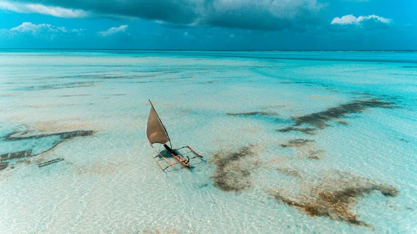 Dhow Dei Pescatori Città Pietra Zanzibar — Foto Stock