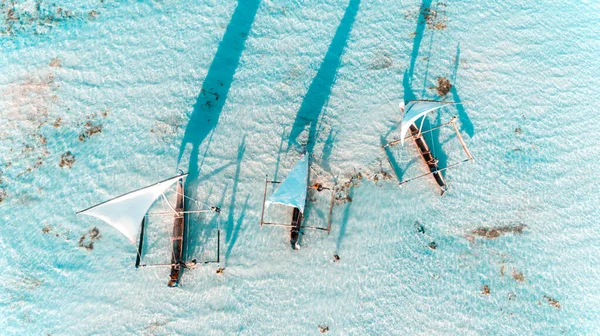 Dhow Dei Pescatori Città Pietra Zanzibar — Foto Stock