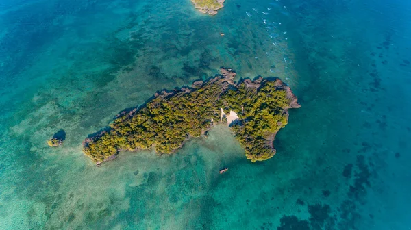 Вид Воздуха Коралловый Парк Острова Фумба Занзибар — стоковое фото