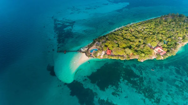 The island saw use as a prison for rebellious slaves in 1860s and also functioned as a coral mine