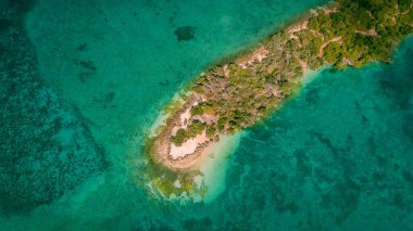 Zanzibar'chapwani adasının havadan görünümü