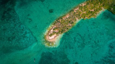 Zanzibar'chapwani adasının havadan görünümü