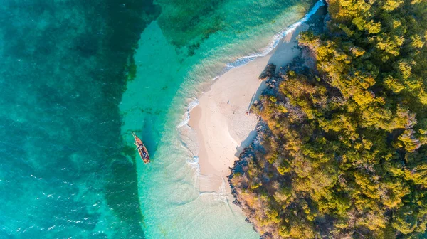 Luchtfoto Van Fumba Eiland Zanzibar — Stockfoto