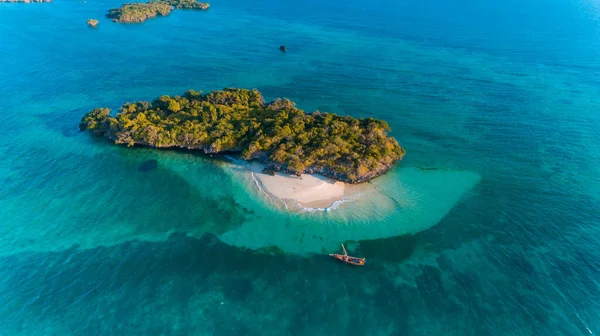 Vista Aerea Dell Isola Fumba Zanzibar — Foto Stock
