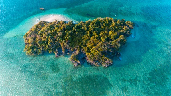 Vista Aerea Dell Isola Fumba Zanzibar — Foto Stock