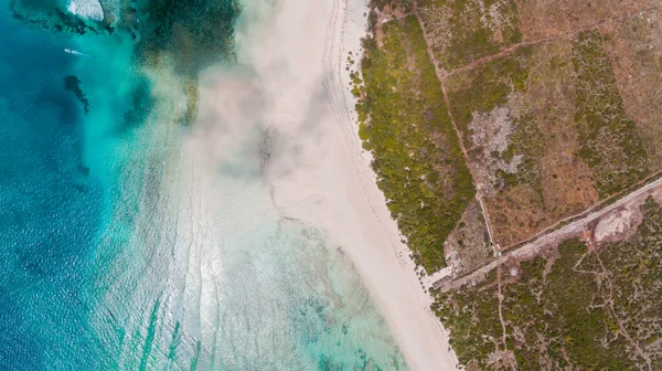 Aerial View Matemwe Coastline Zanzibar — Stock Photo, Image