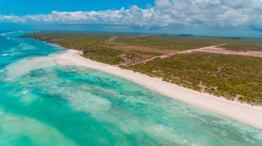 Matemwe kıyı şeridinin havadan görünüşü, Zanzibar