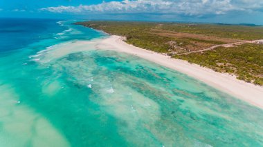 Matemwe kıyı şeridinin havadan görünüşü, Zanzibar
