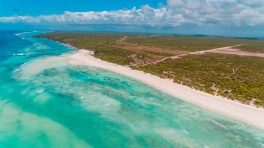 Matemwe kıyı şeridinin havadan görünüşü, Zanzibar
