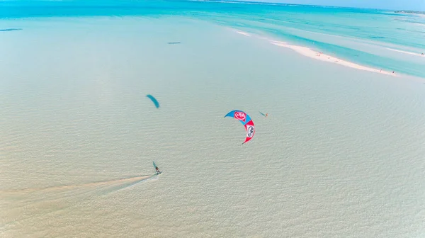 Kite Surfing Jambiani Zanzibar - Stock-foto