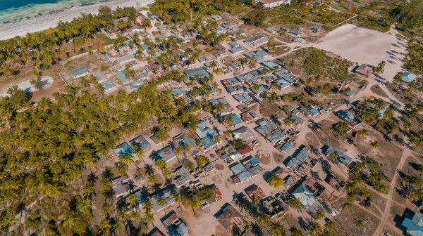 Luftaufnahme Der Lokalen Siedlung Sansibar Gebiet Von Mchangani — Stockfoto