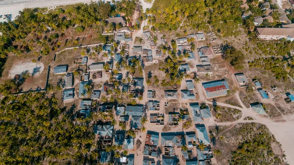 Vista Aérea Del Asentamiento Local Zanzíbar Zona Mchangani — Foto de Stock