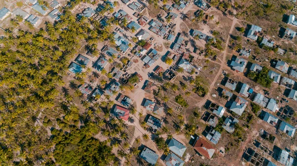 Luftaufnahme Der Lokalen Siedlung Sansibar Gebiet Von Mchangani — Stockfoto