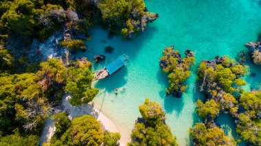 pamunda Adası Zanzibar havadan görünümü