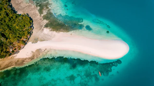 Luchtfoto Van Het Niamembe Eiland Zanzibar — Stockfoto