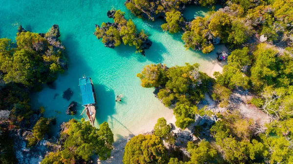 Vista Aérea Ilha Pamunda Zanzibar — Fotografia de Stock