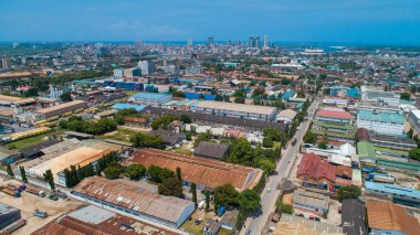 Dar es Salam 'daki sanayi bölgesinin havadan görünüşü.