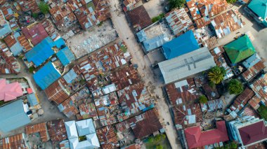 Dar es salam yerel yerleşim hava manzarası.