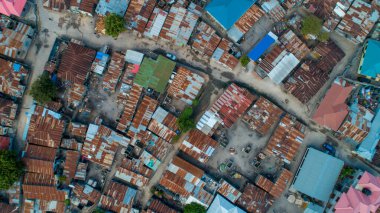 Dar es salam yerel yerleşim hava manzarası.