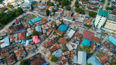 Dar es salam yerel yerleşim hava manzarası.
