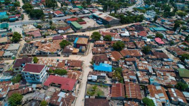 Dar es salam yerel yerleşim hava manzarası.