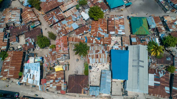 Letecký Pohled Místní Osadu Dar Salaam — Stock fotografie