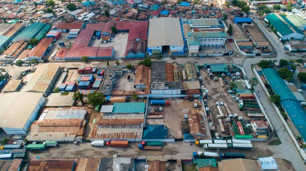 Letecký Pohled Průmyslovou Zónu Dar Salaam — Stock fotografie