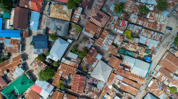 Letecký Pohled Místní Osadu Dar Salaam — Stock fotografie