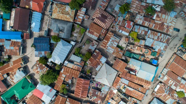 Letecký Pohled Místní Osadu Dar Salaam — Stock fotografie