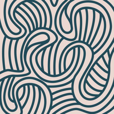 Dalgalı soyut arkaplan - elle çizilmiş vektör çizimi